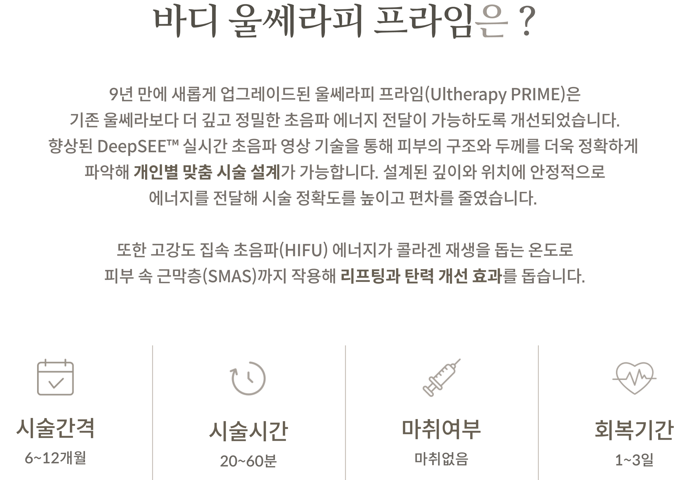 바디울쎄라피프라임 안내 2